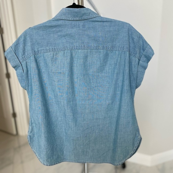 Ralph Lauren Denim Collared Button Down Blue Shirt Petite Small PS - Picture 6 of 9